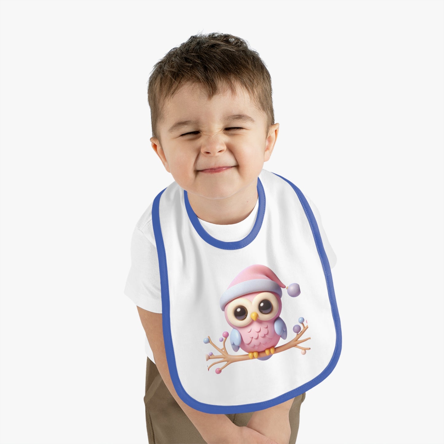 Santa Owl Bib