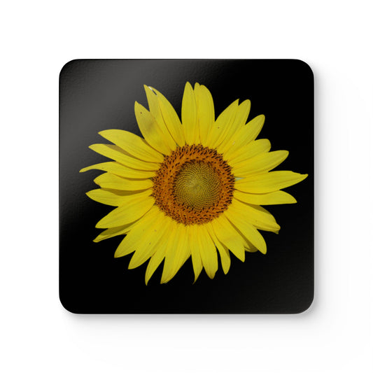 Sunflower Corkwood Coaster Set